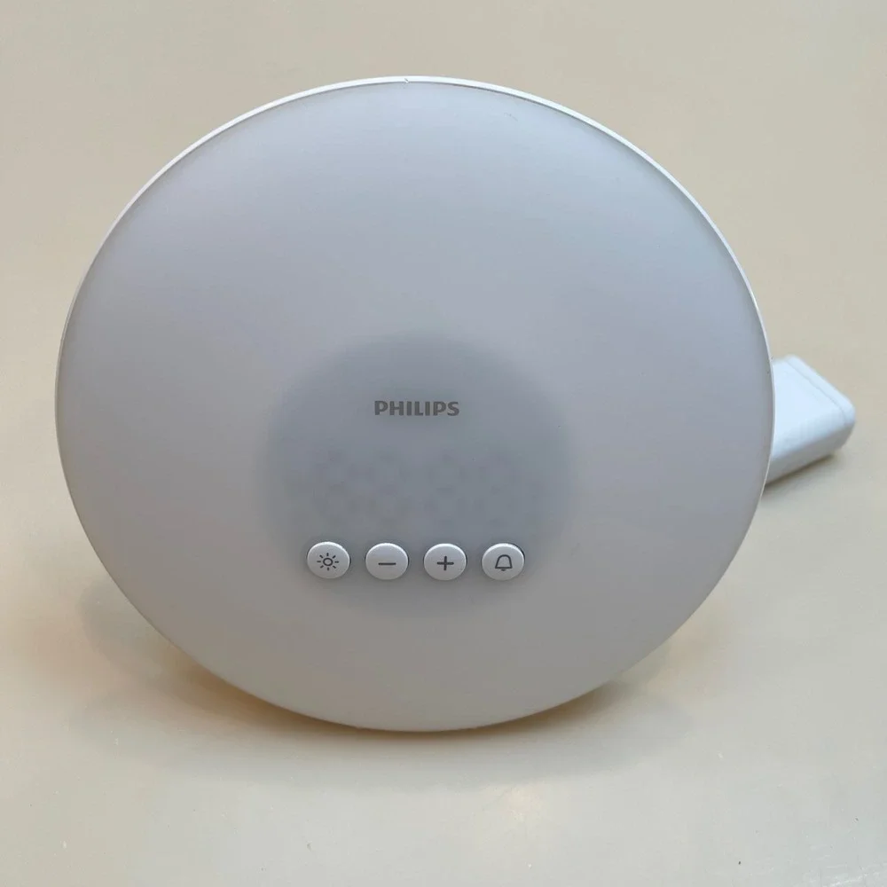Philips Wake-Up Light Alarm Clock HF3500 Sunrise Simulation White Bedside Lamp